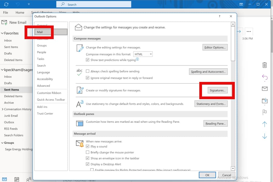 Outlook Screenshot - 3